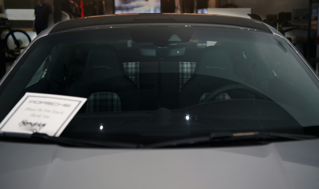 New clear windshield installed with unobstructed driver visibility